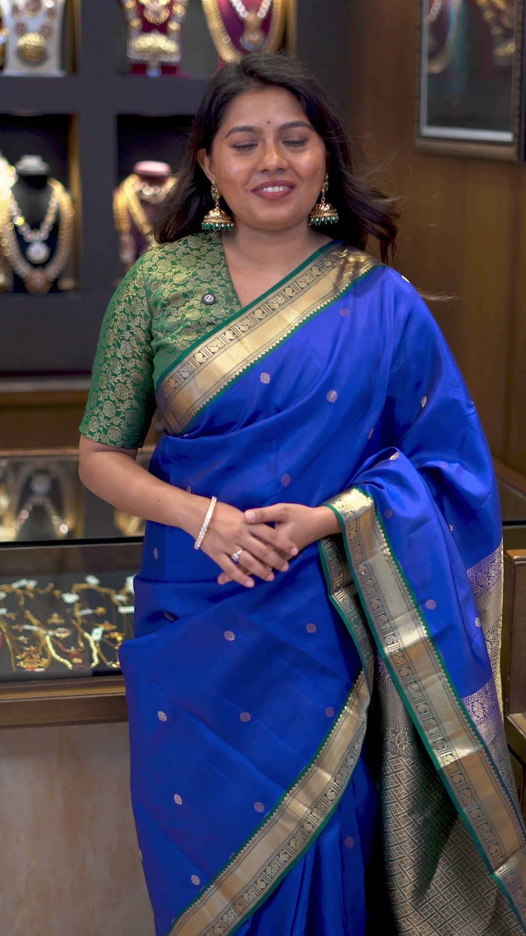 Royal Blue Pure Kanchivaram Silk Saree