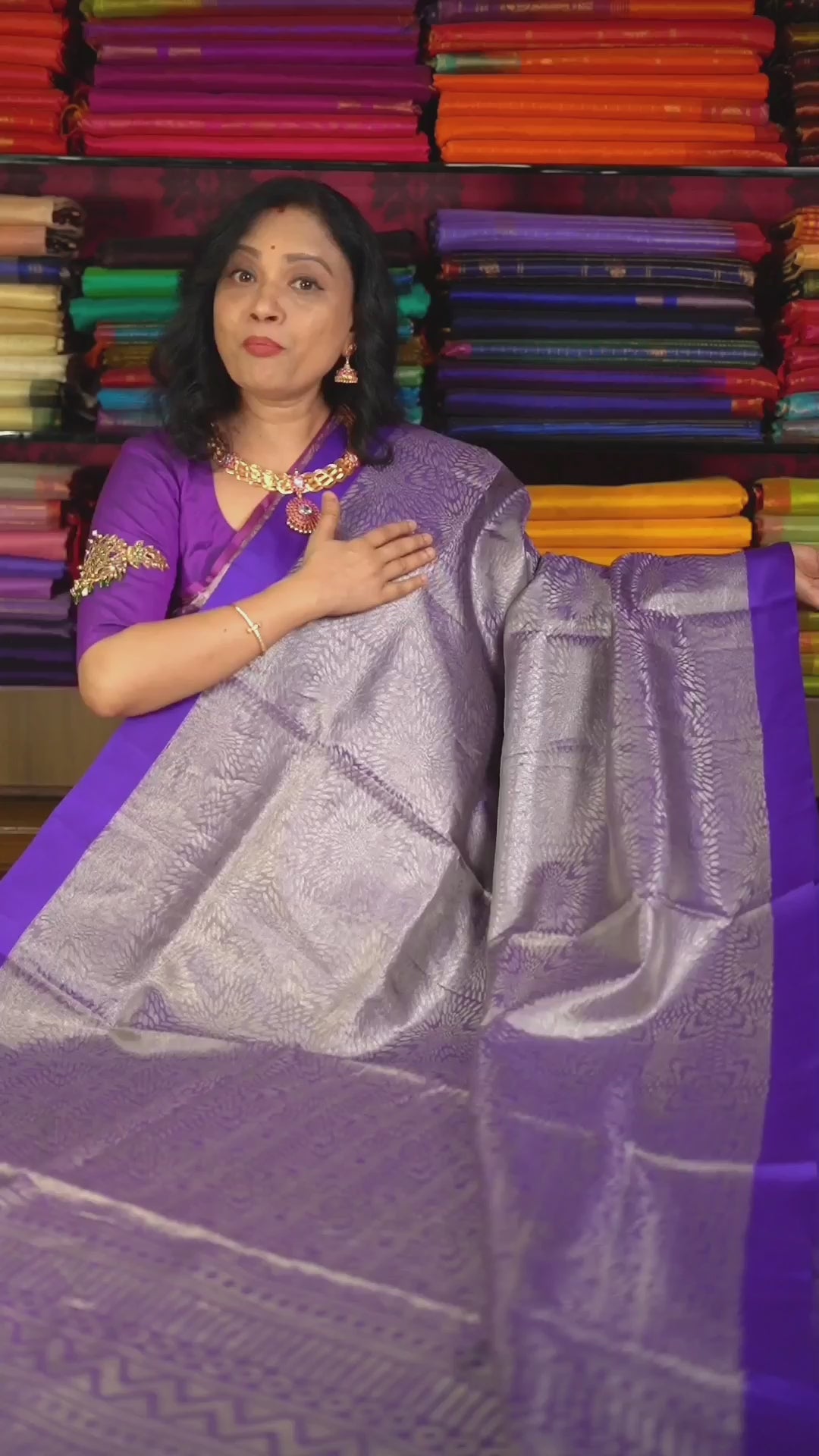 Lavender Tissue Soft Silk Saree