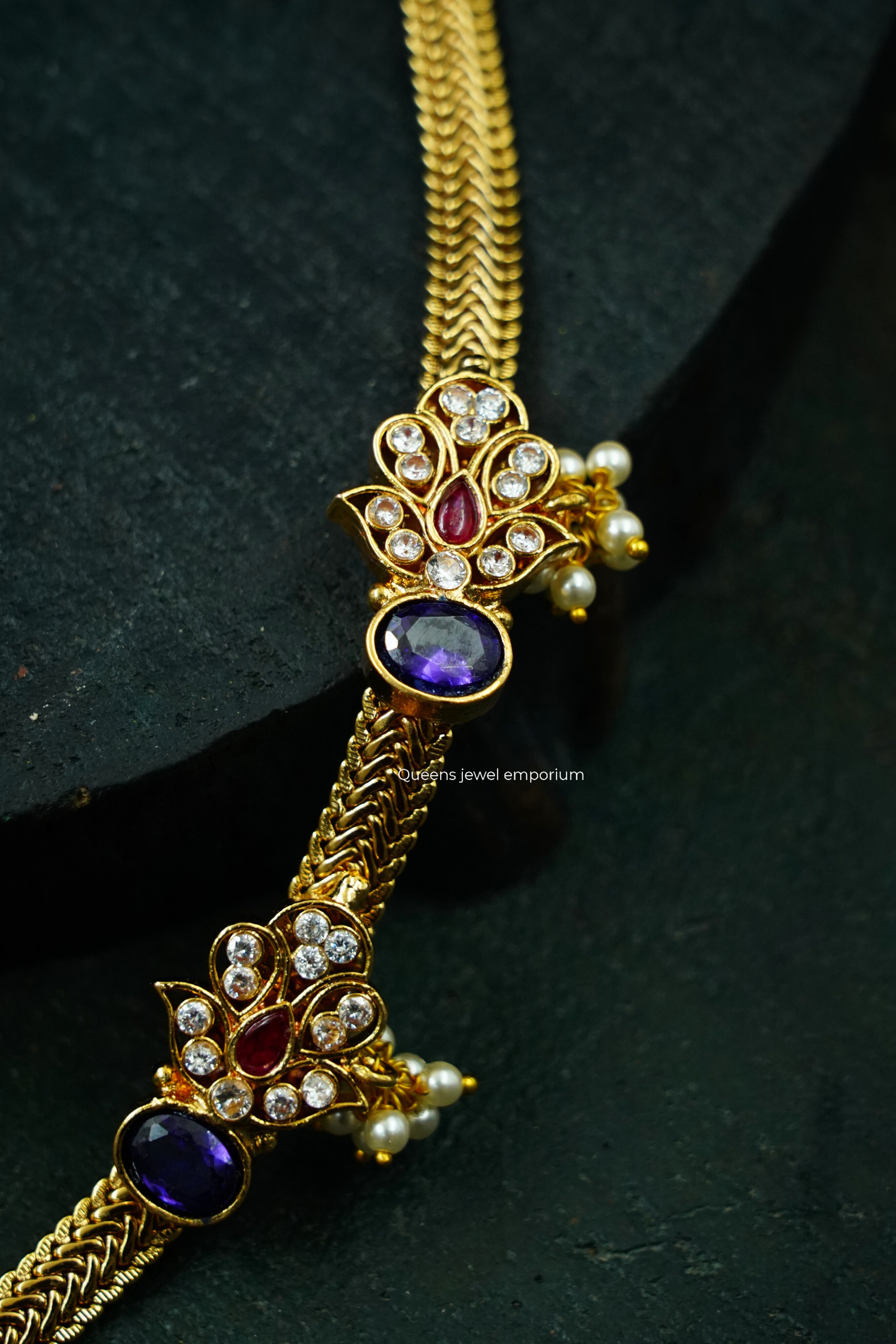Oval purple stone necklace-Elegant fluorite stone necklace