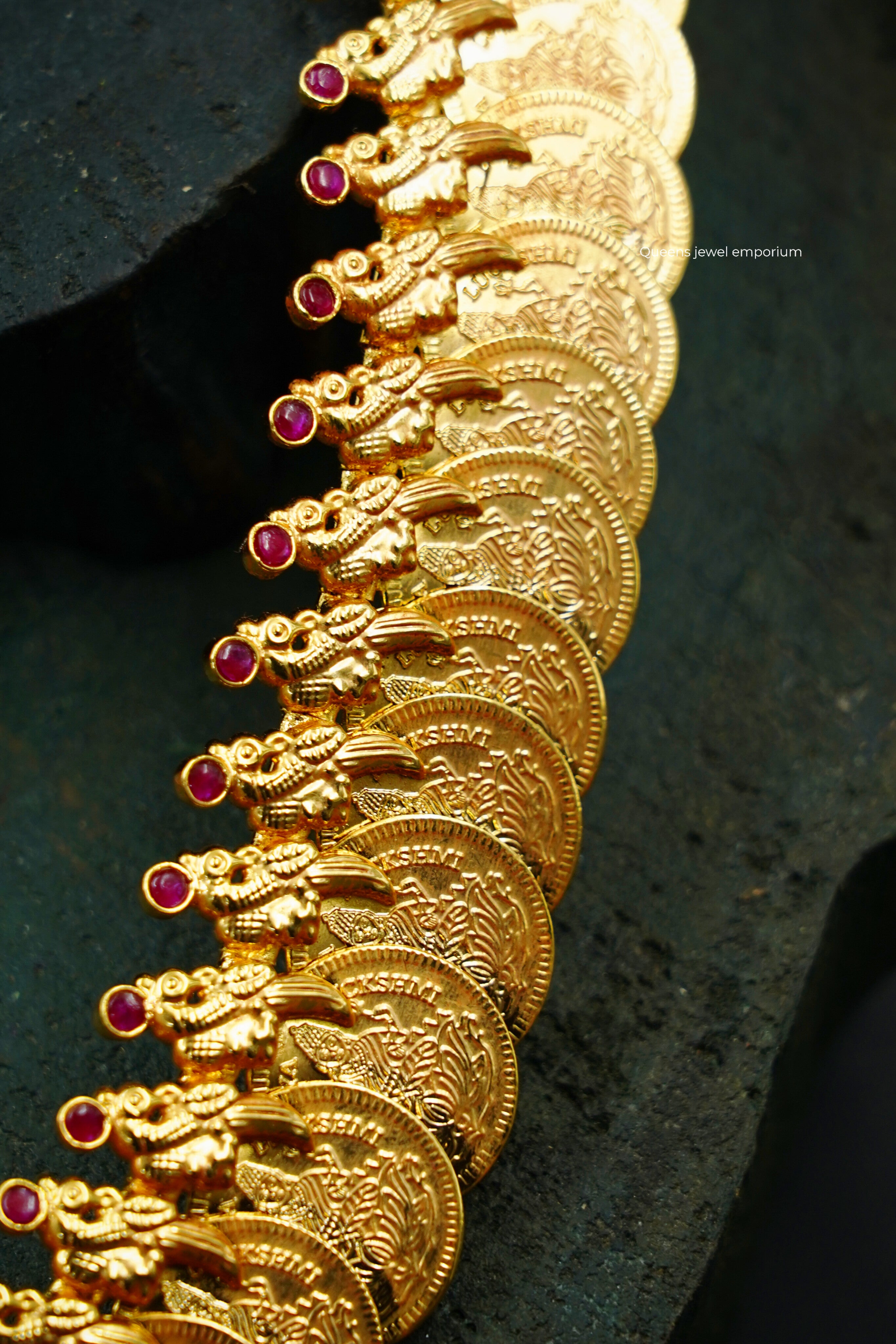 Traditional nagas lakshmi haram-Parrot motif temple haram