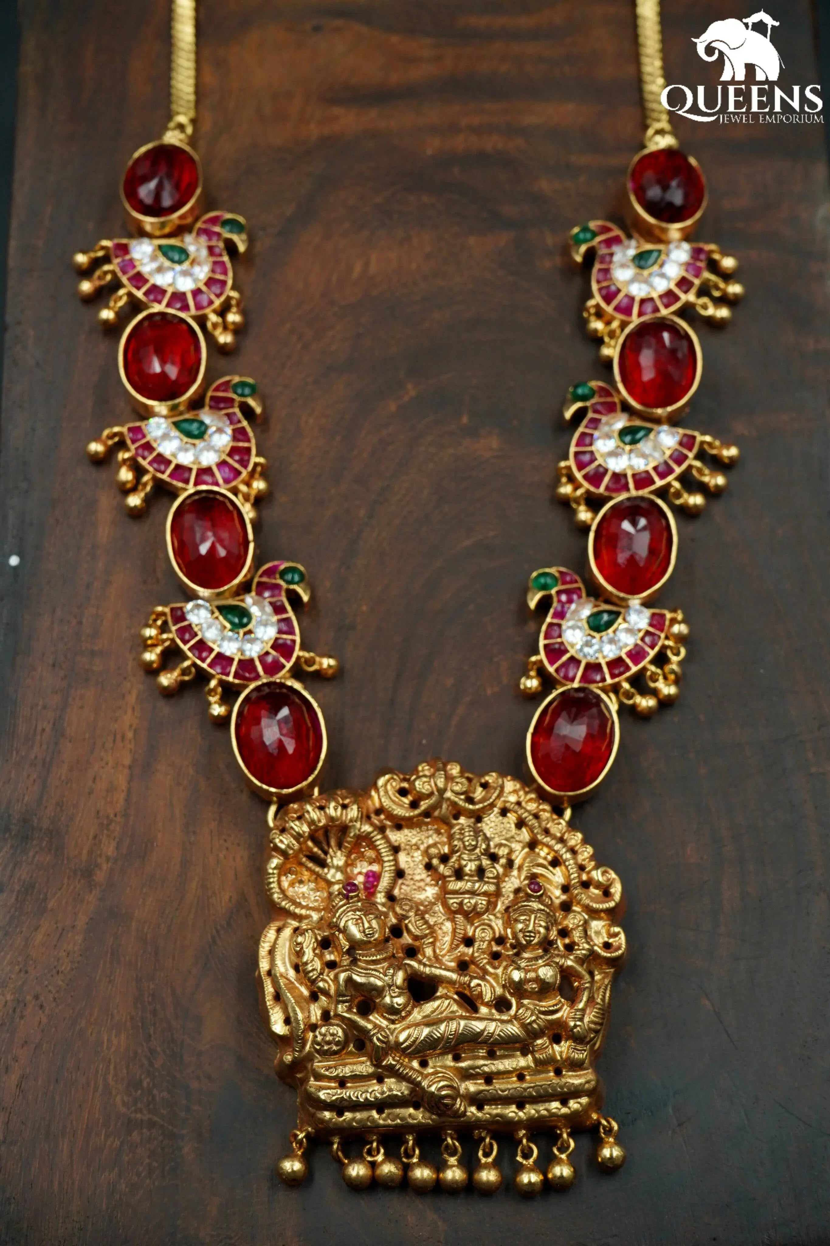 Traditional peacock nagas jewellery-Grand ranganathar temple haram