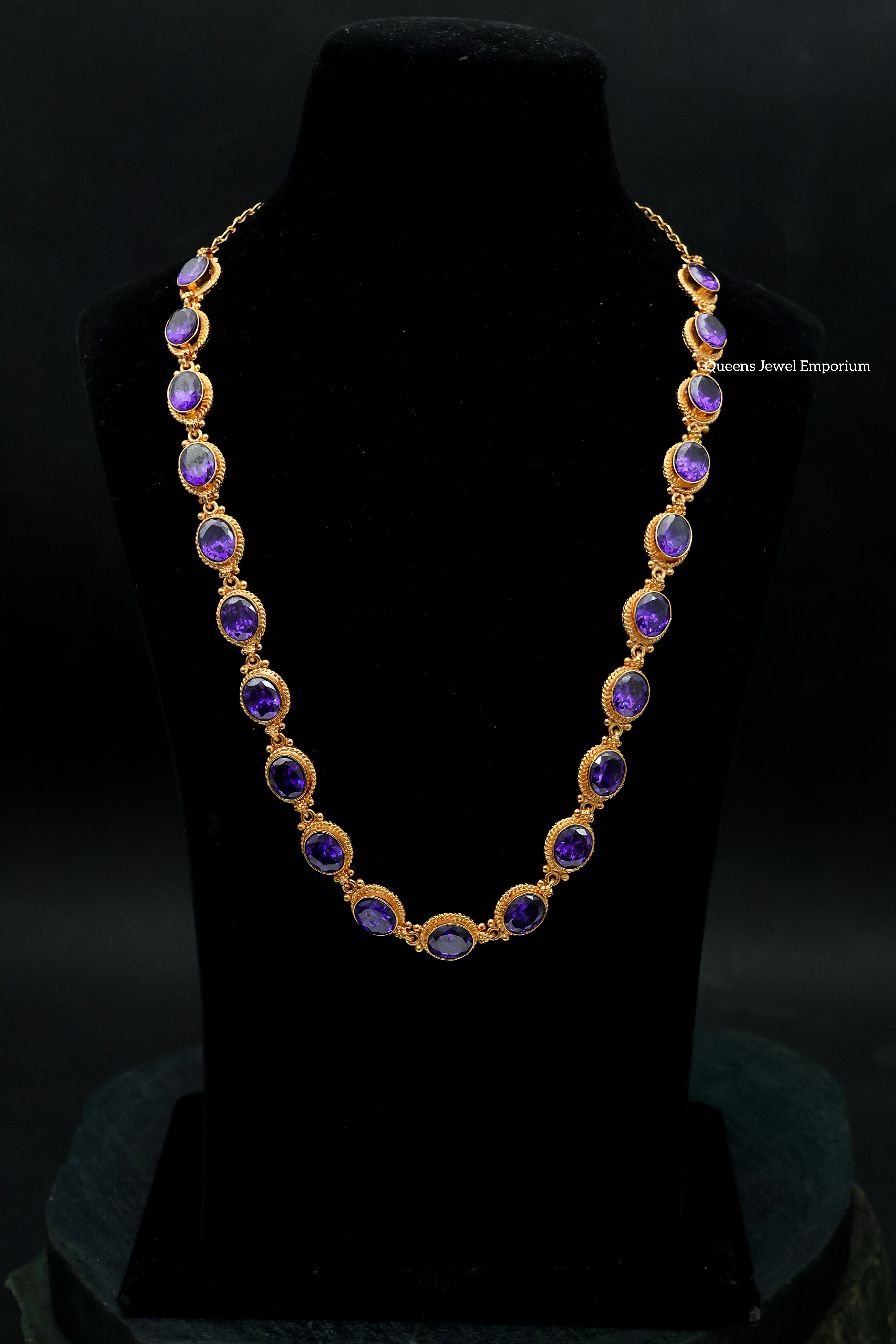 Sparkling reception haram-Ethnic purple stone haram