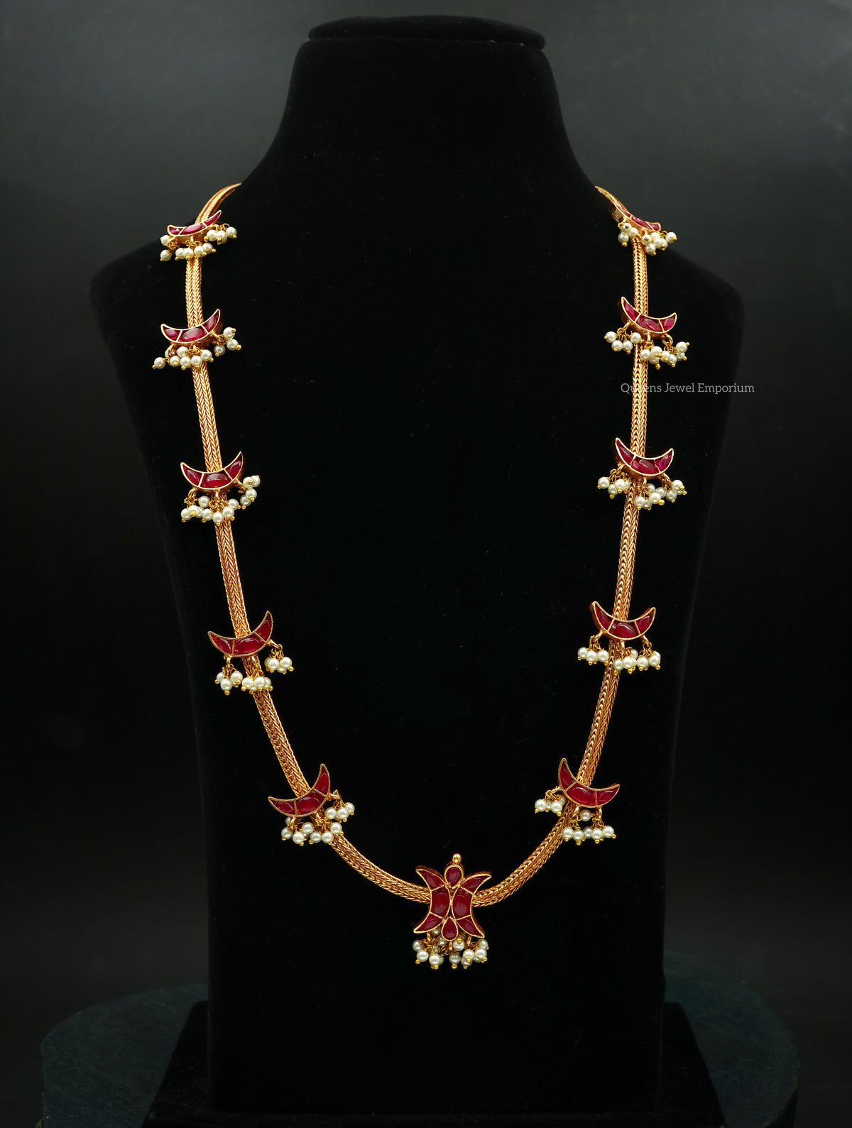 Red color stone-Moon design haram