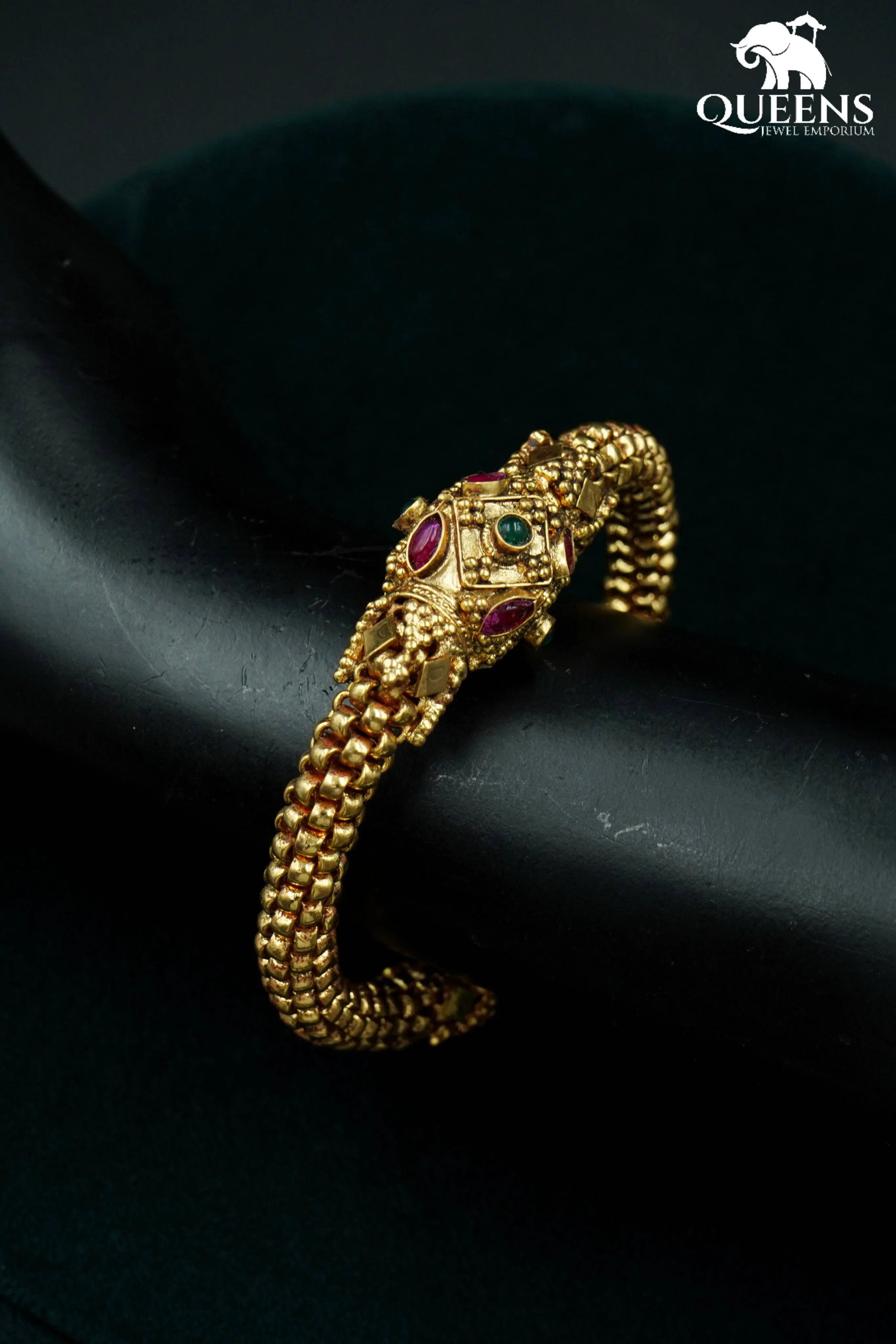 Traditional nagas bangle-Bold temple jewellery kada