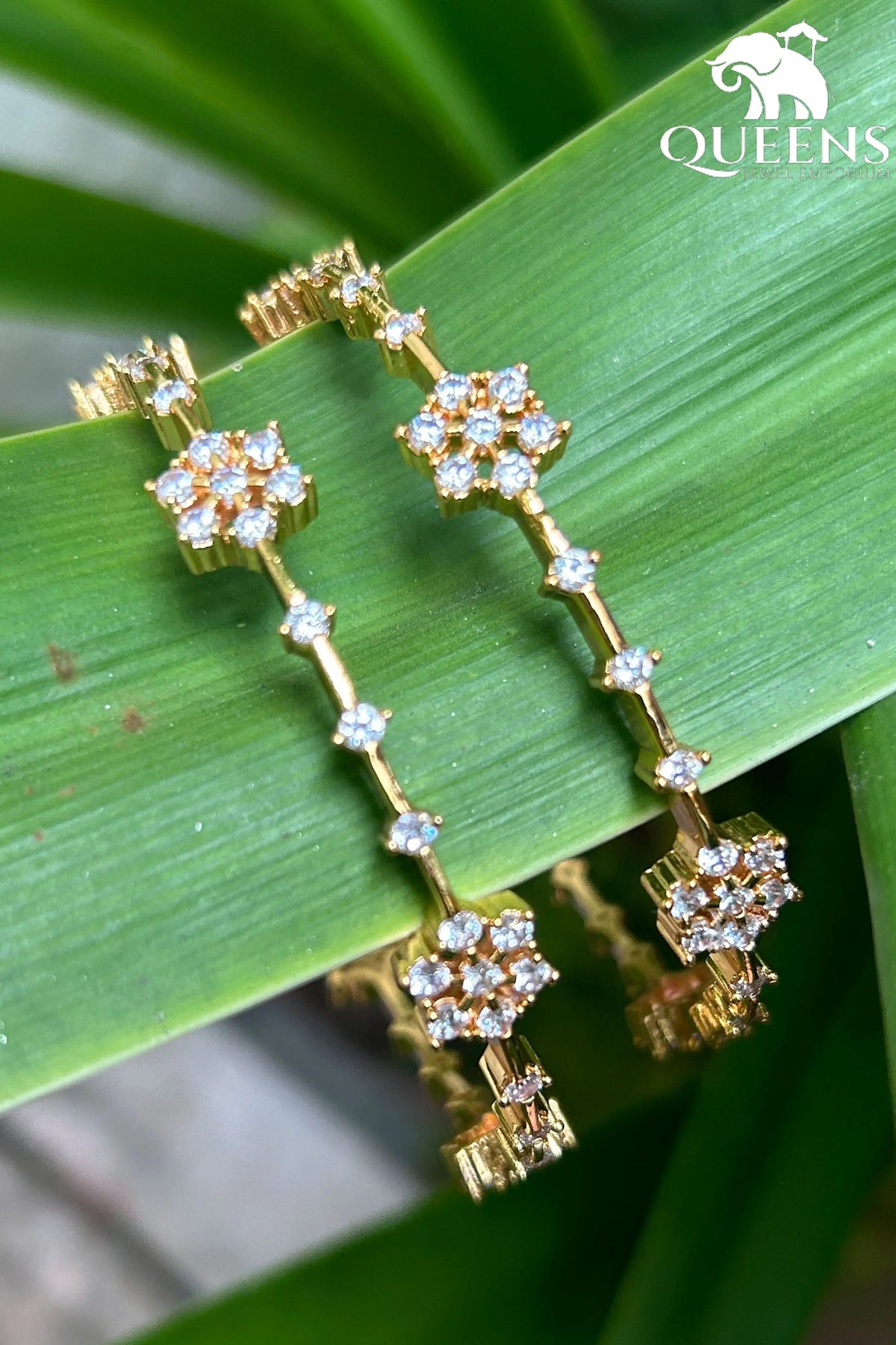 Traditional zircon bangle-South indian zircon bangle