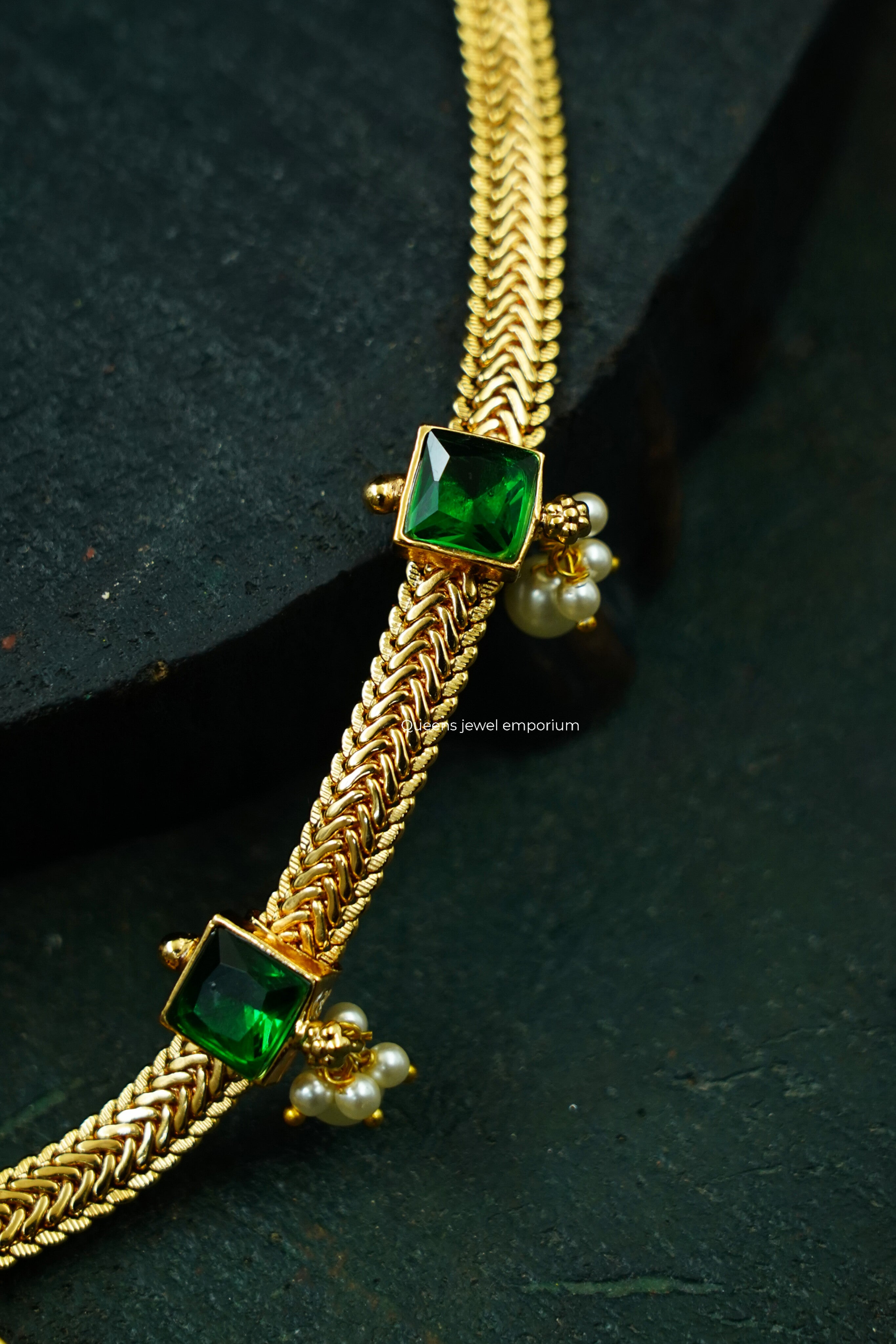 Square green stone pendant-Square peridot stone pendant