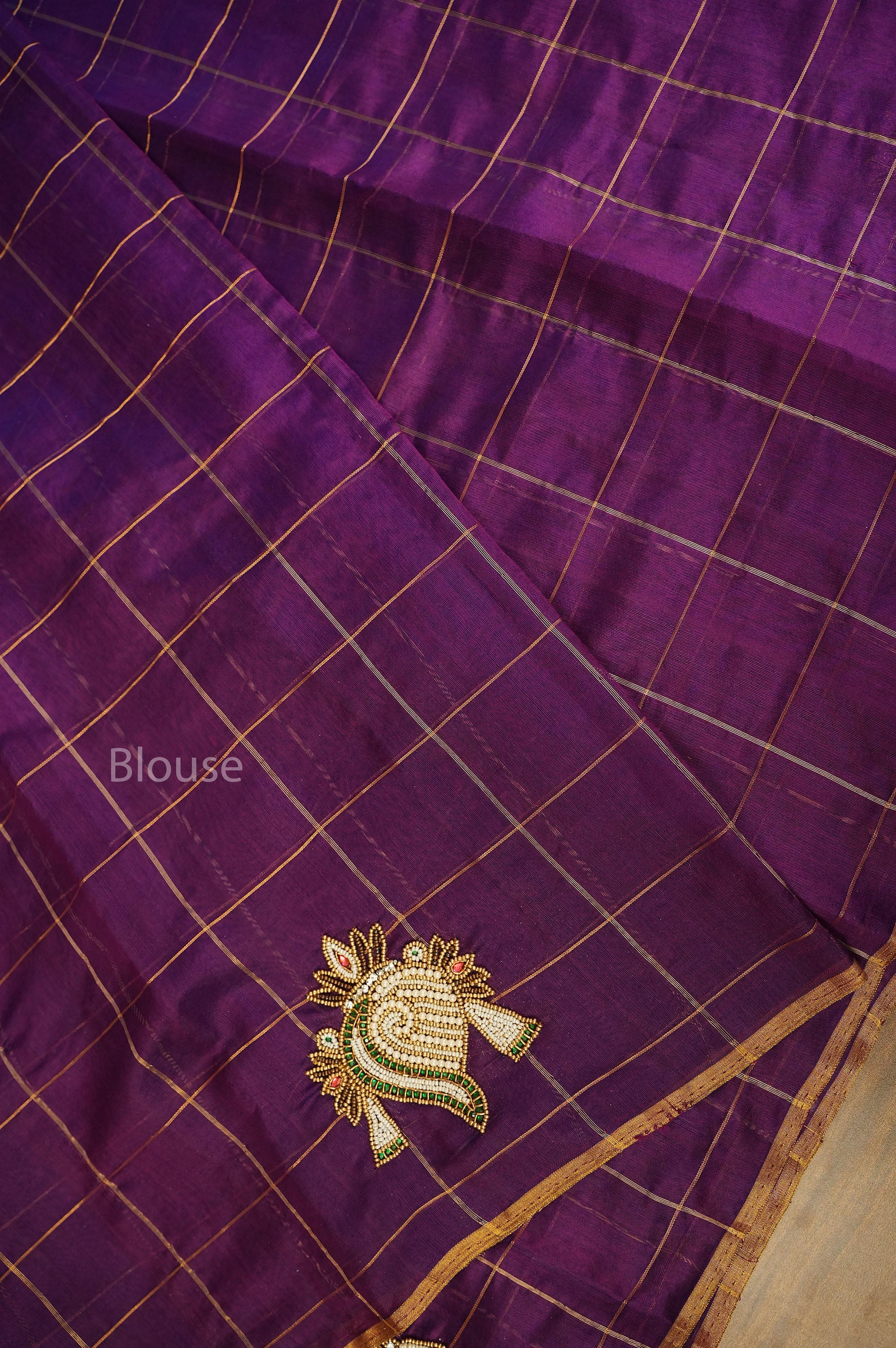 Purple Venkatathiri Katan Chanderi Silk Saree