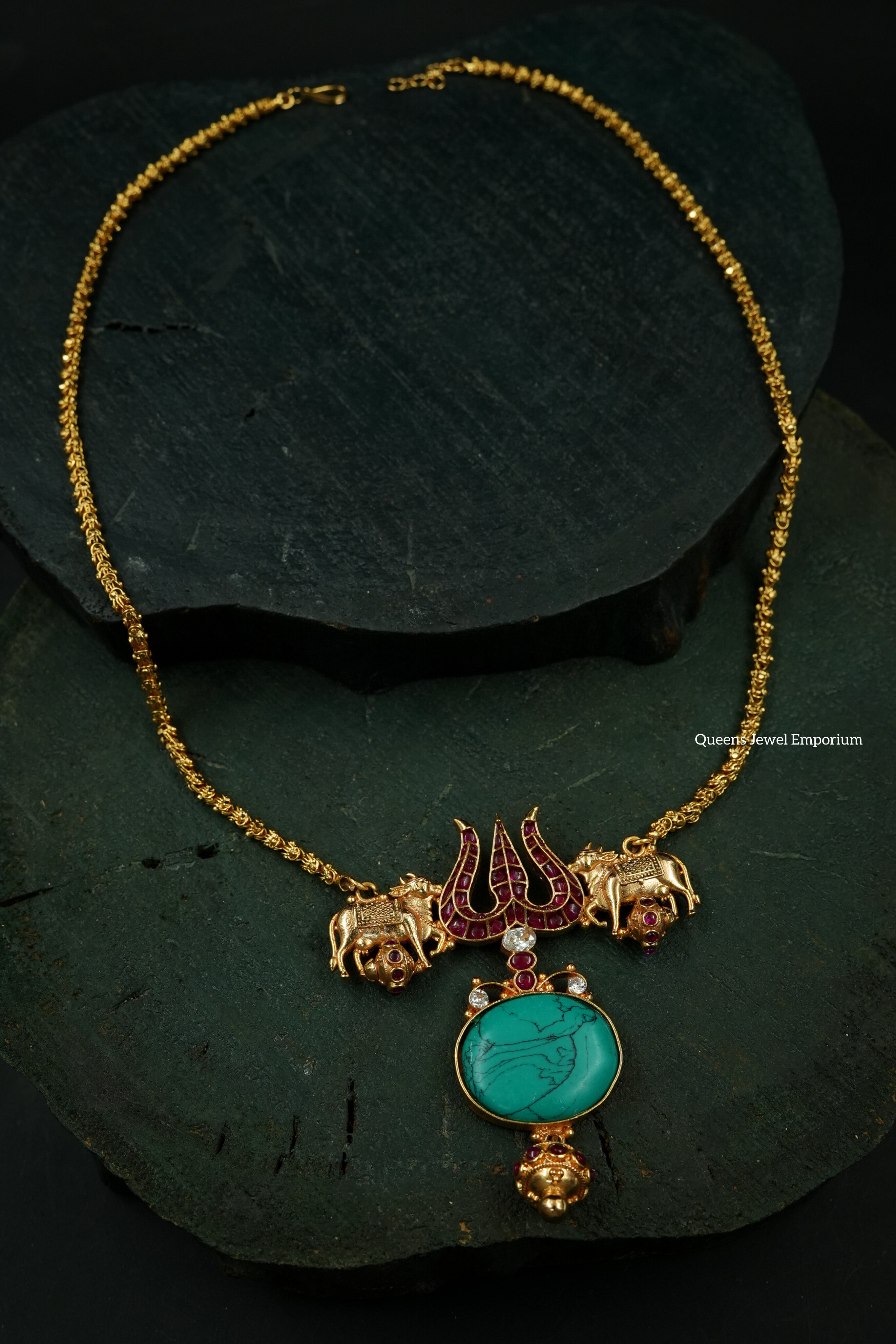 Turquoise stone jewellery-Designer pendant