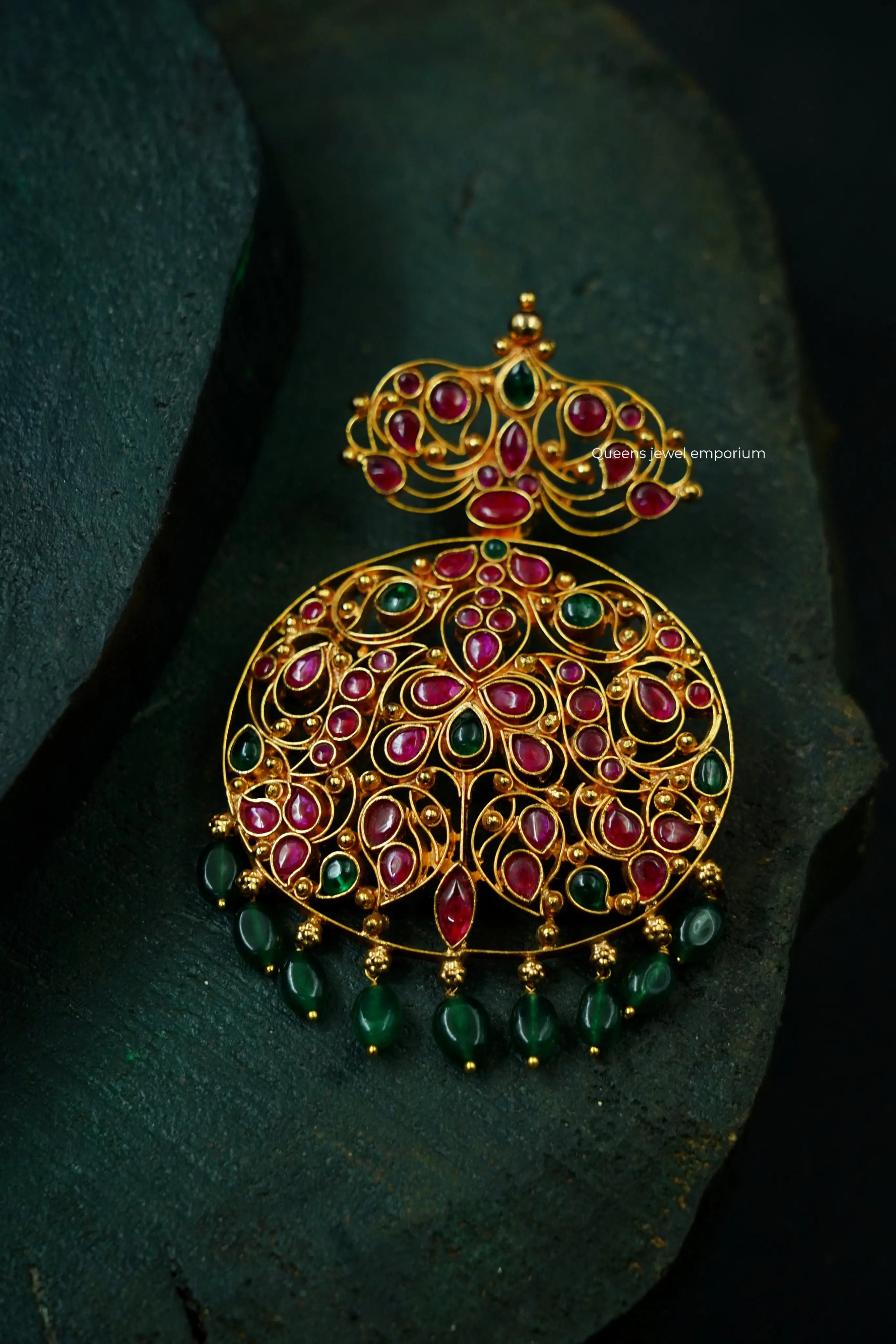 Ancient kasu mala haram-Traditional kasumala haram with pendant