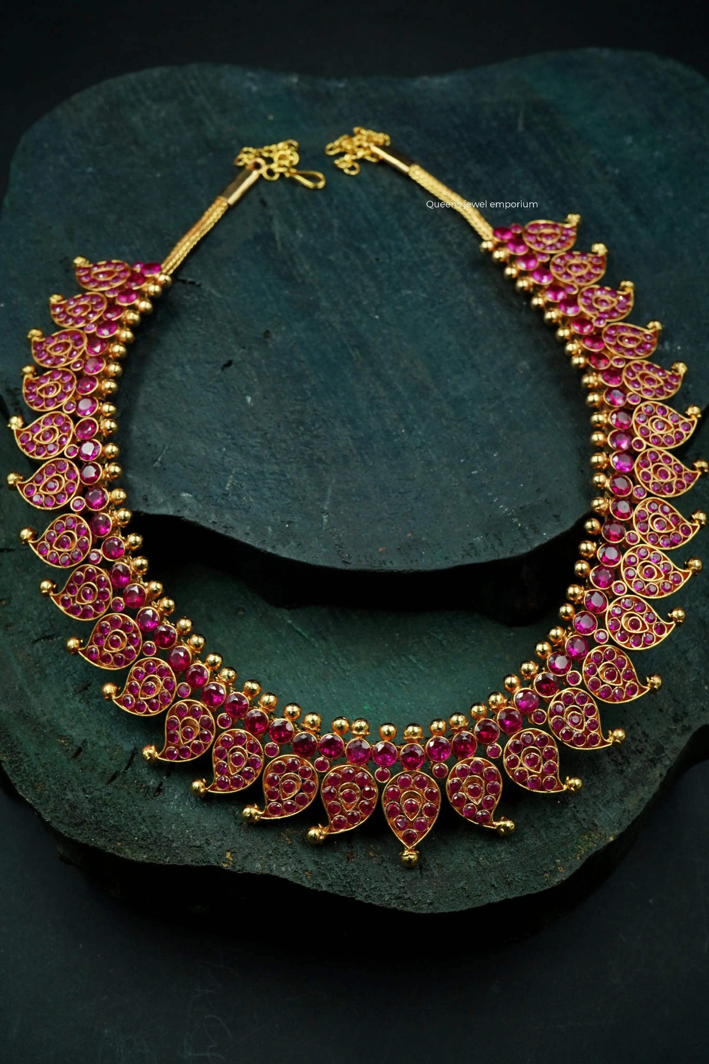 Mango motif haram-Jewellery for pattu sarees