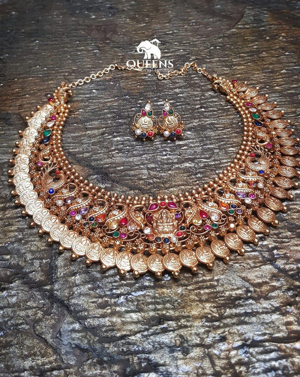 VEDHAMALIKA KASU NECKLACE - Queens Jewel Emporium