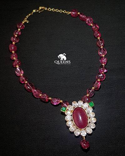 PINK AGATE MALA - Queens Jewel Emporium