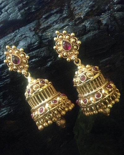 ANTIQUE BELL JHUMKA - Queens Jewel Emporium