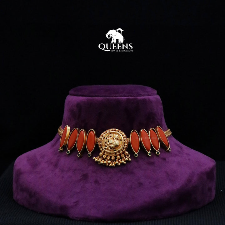 JANAGI CORAL CHOKER - Queens Jewel Emporium