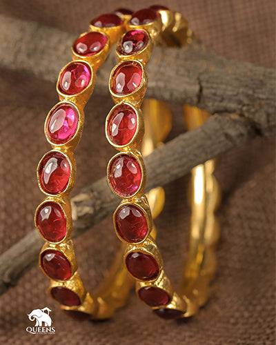 SRIDEVI KEMP BANGLES - OVAL - Queens Jewel Emporium