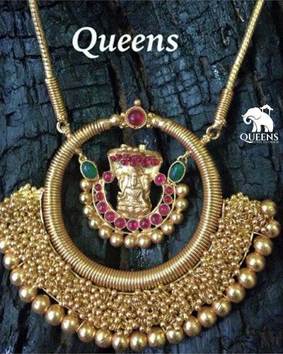 TRADITIONAL LAKSHMI PENDANT - Queens Jewel Emporium