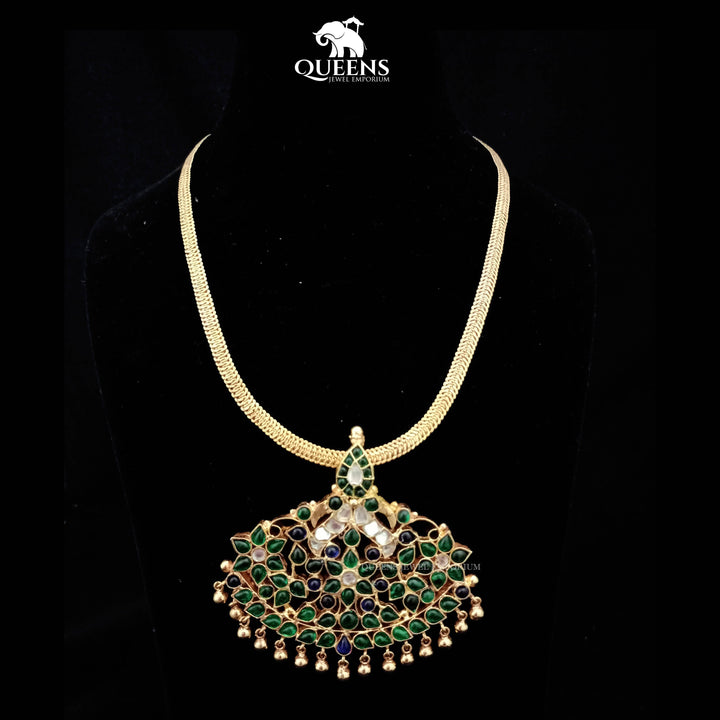 VEDHA KEMP NECKLACE GREEN - Queens Jewel Emporium