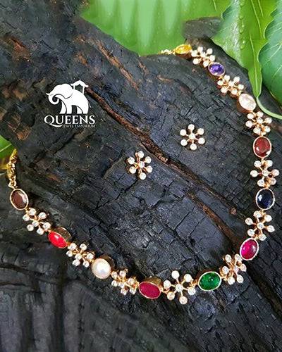 NITHYA NAVARATNA NECKLACE - Queens Jewel Emporium