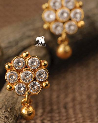 ZIRCON STUDS WITH DROPS - Queens Jewel Emporium