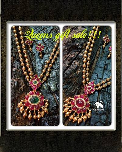 GRAND DOUBLE SIDE PATHAKAM SET - Queens Jewel Emporium