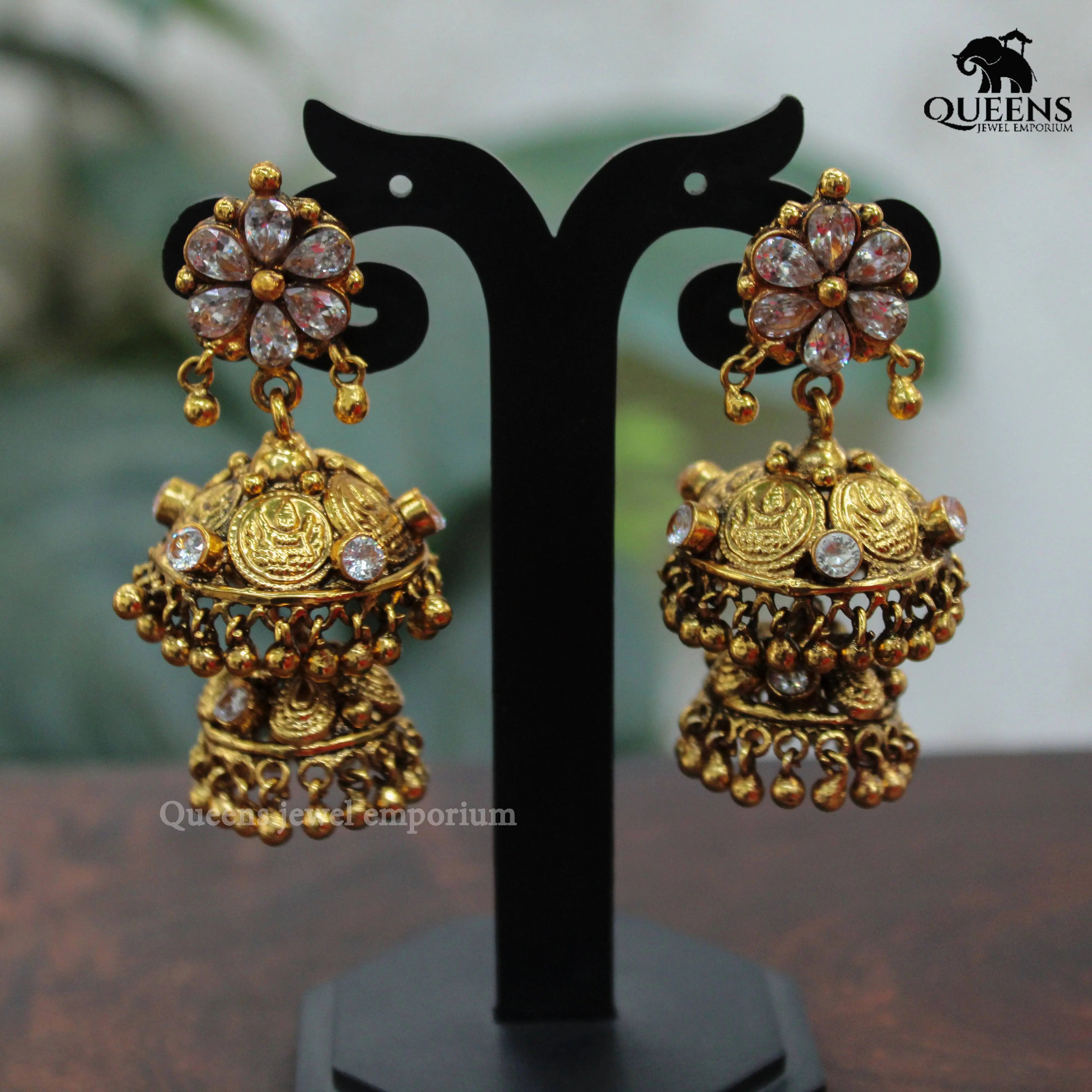 AARYA ZIRCON JHUMKA - Queens Jewel Emporium
