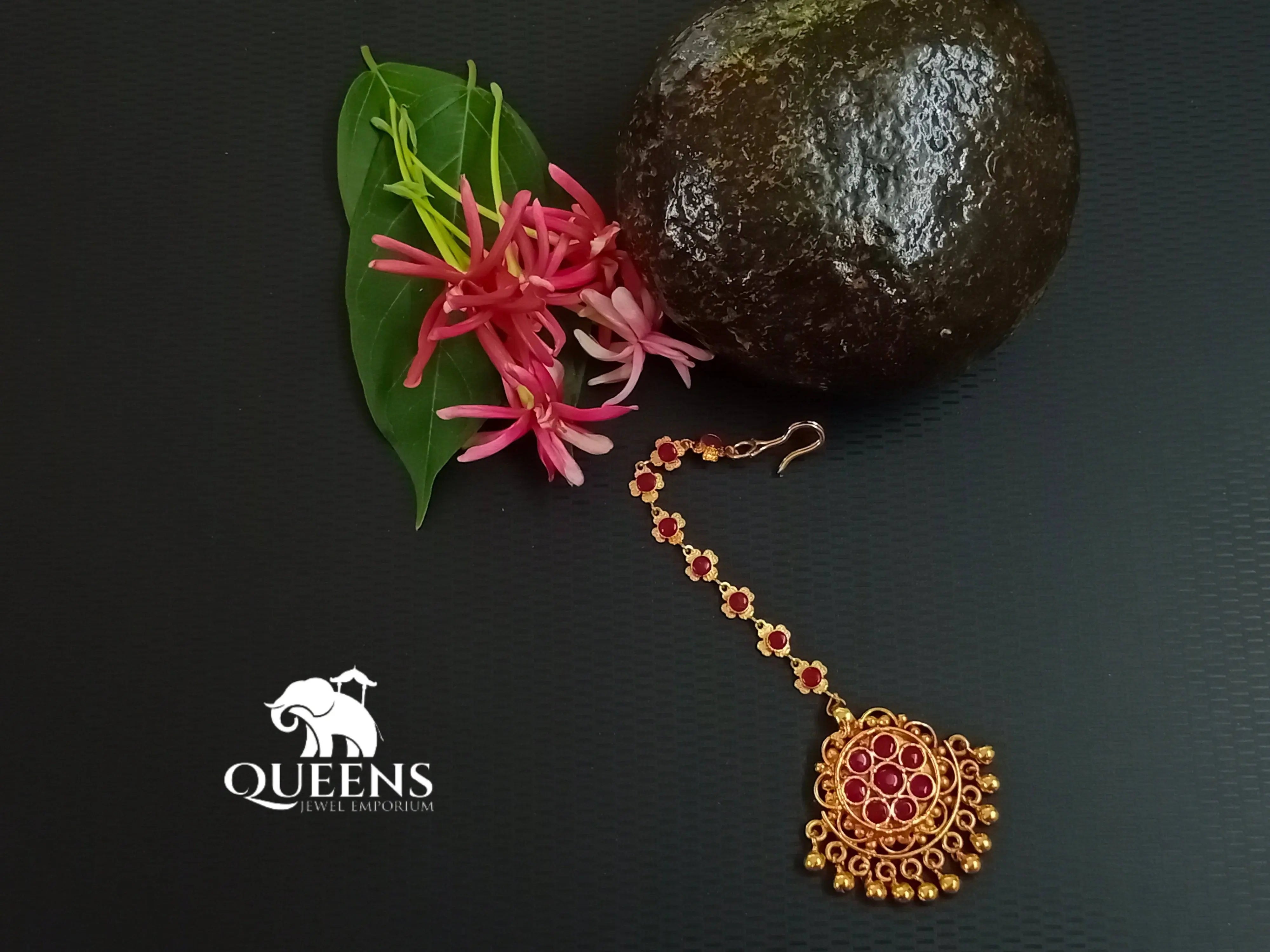 AJNAA ANTIQUE HAIR TIKKA - Queens Jewel Emporium