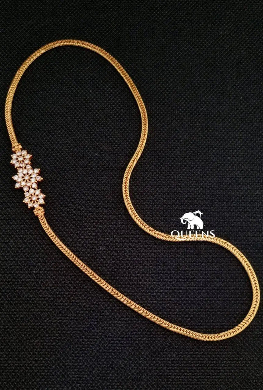 AMBUJAM ZIRCON MOGAPPU CHAIN - Queens Jewel Emporium