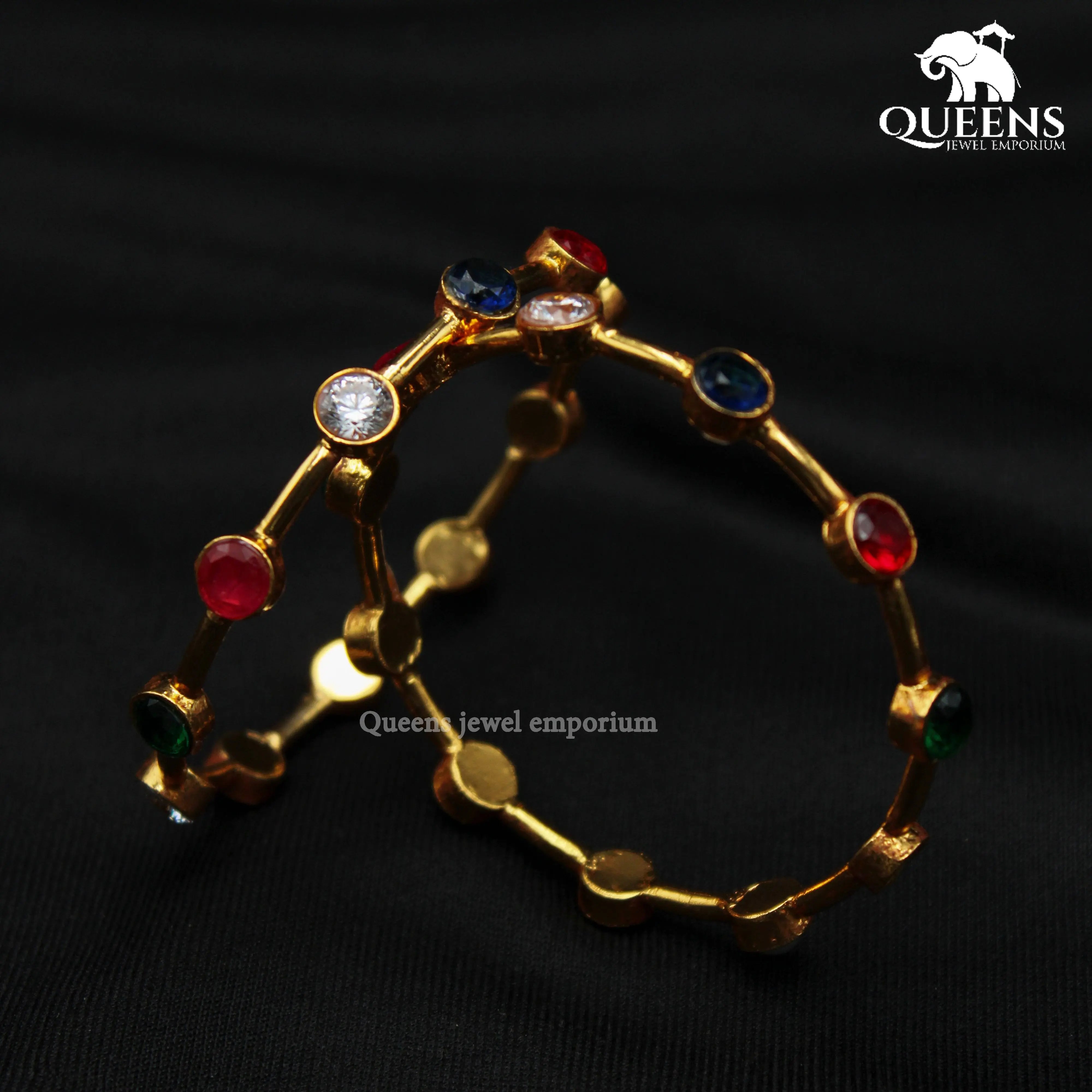 ARULMOZHI BANGLES - NAVARATNA - Queens Jewel Emporium