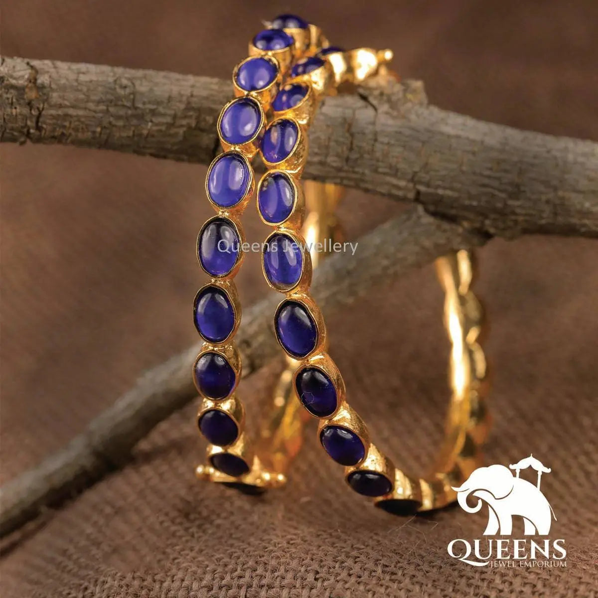 BLUE KUCHAL BANGLES - Queens Jewel Emporium
