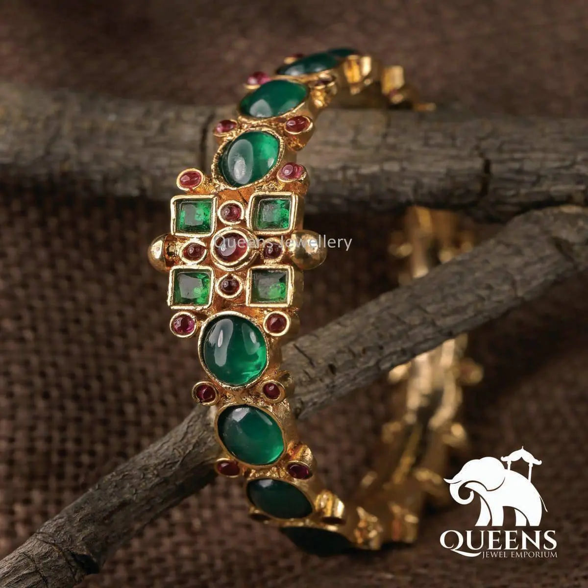 GAYATHRI KADA - GREEN - Queens Jewel Emporium