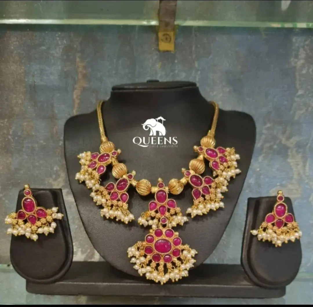 GUTTAPUSALU ADIGAI-PINK - Queens Jewel Emporium