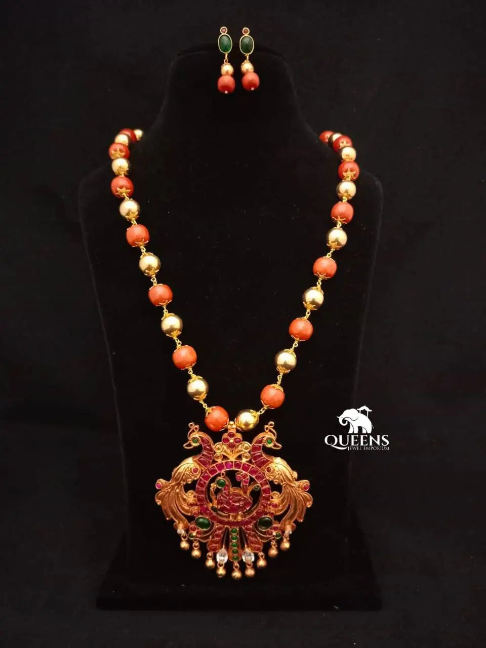 HAMSAVALLI CORAL HARAM - Queens Jewel Emporium