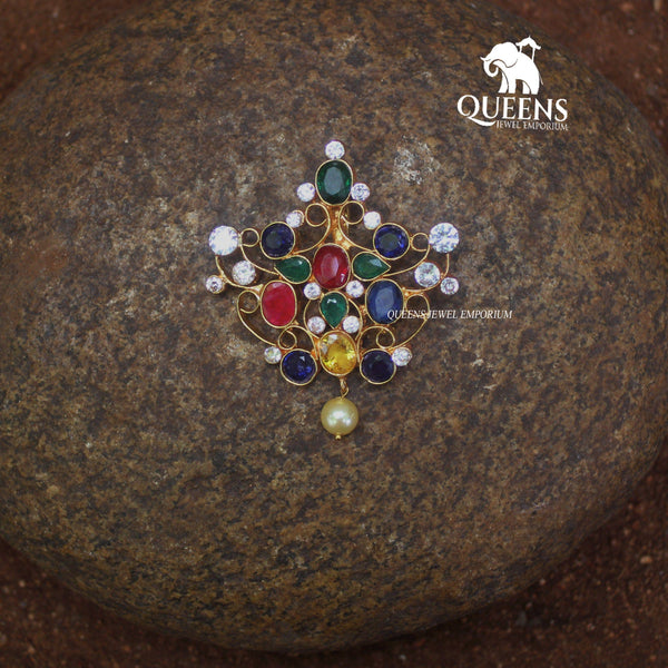 VIKASHINI SAREE PIN - Queens Jewel Emporium