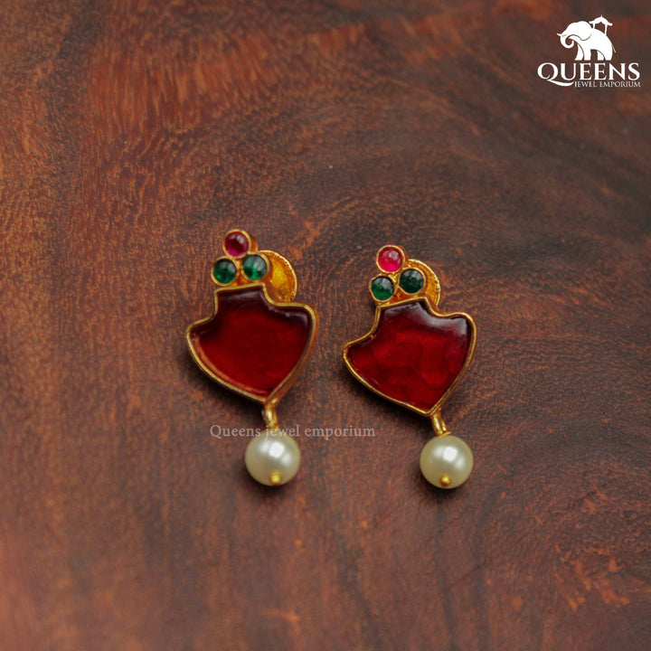 SHANMATHI SIMPLE EARRINGS - Queens Jewel Emporium