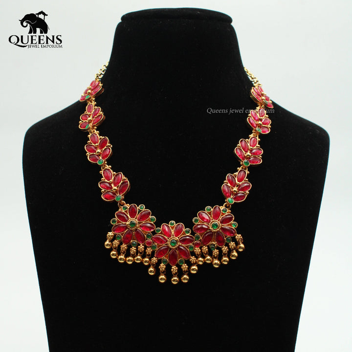 KRIYA FLORAL NECKLACE - Queens Jewel Emporium