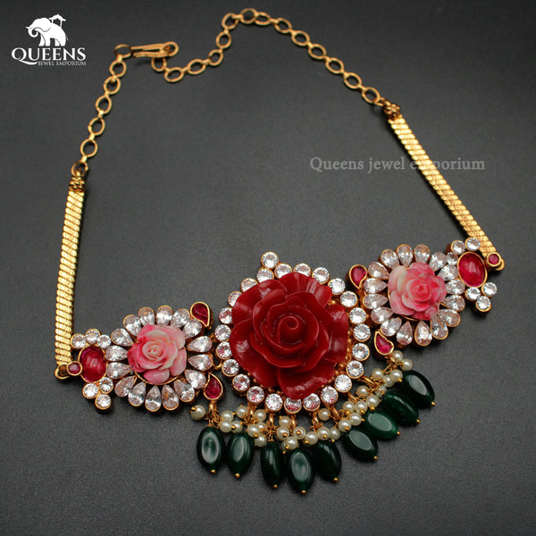 MOUNA ROSE CORAL CHOKER - Queens Jewel Emporium