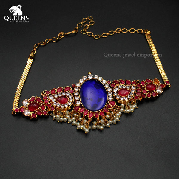 MOUNIKA BLUE CHOKER - Queens Jewel Emporium