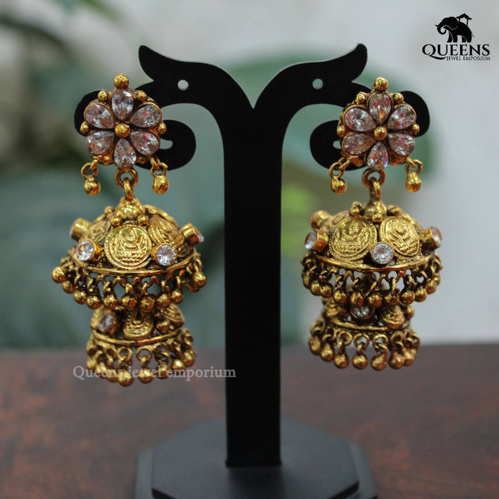 AARYA ZIRCON JHUMKA - Queens Jewel Emporium