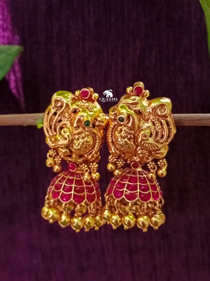 MAALICA ANTIQUE NAGAS JHUMKA - Queens Jewel Emporium