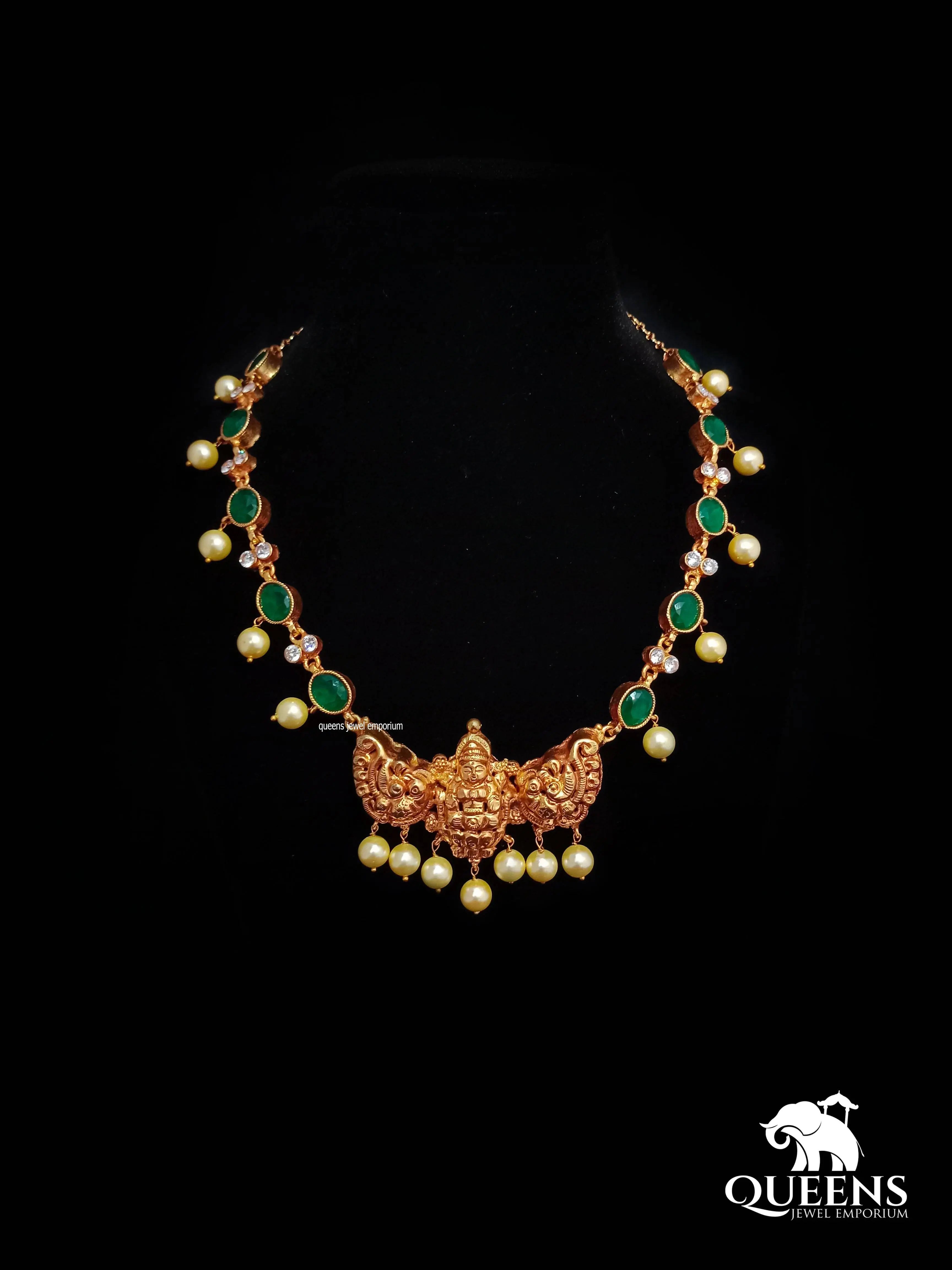 MARAGATHA MUTHU NECKLACE - Queens Jewel Emporium