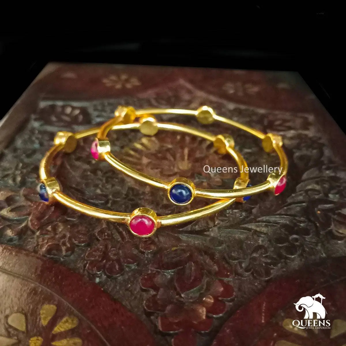 MULTI STONE BANGLES - Queens Jewel Emporium