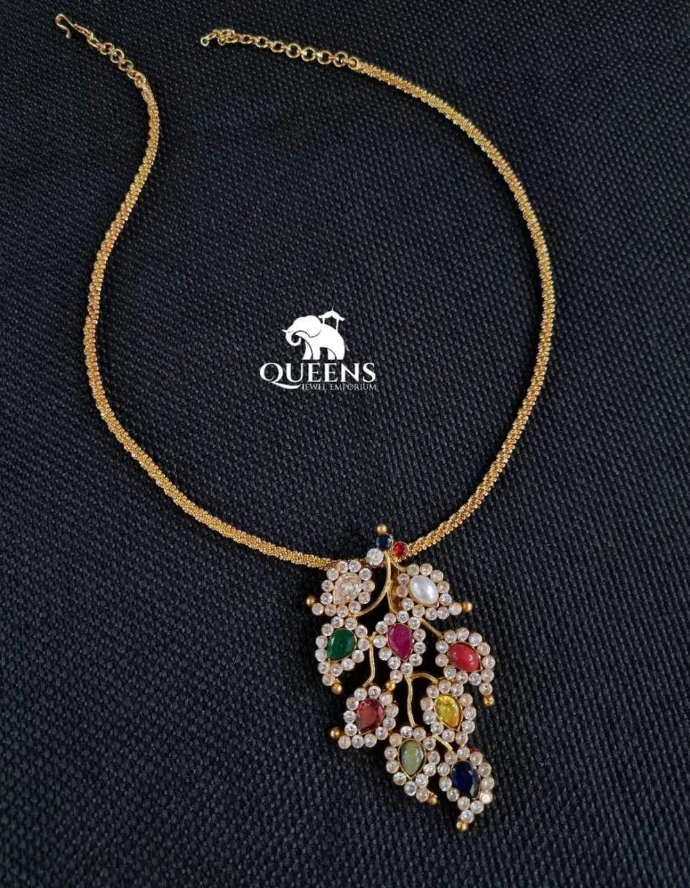 NAVAKAVYA MANGO PENDENT CHAIN - Queens Jewel Emporium