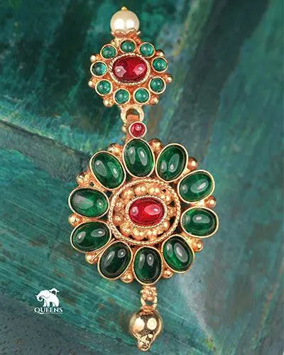 PADMA GREEN KEMP PENDANT - Queens Jewel Emporium