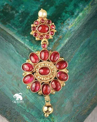 PADMA RED KEMP PENDANT - Queens Jewel Emporium
