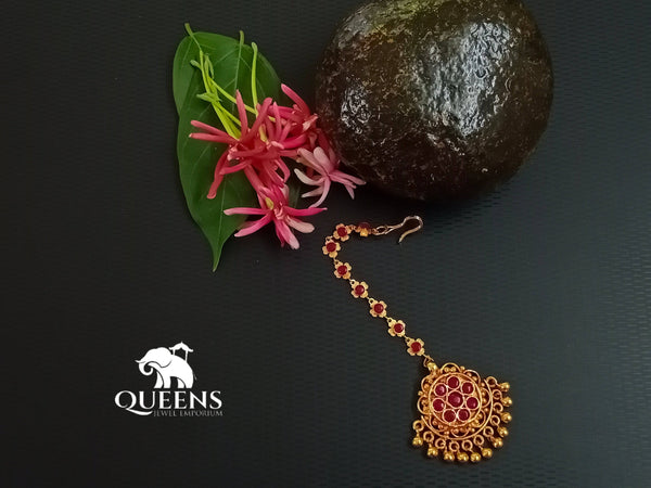AJNAA ANTIQUE HAIR TIKKA - Queens Jewel Emporium