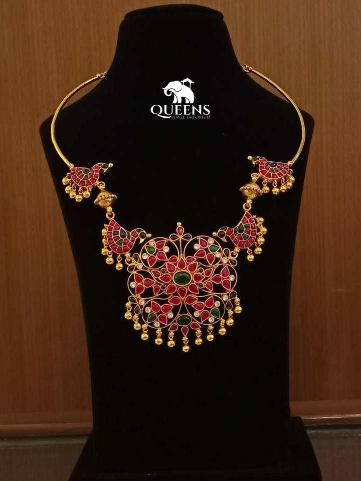 SUMA PEACOCK KANTI NECKLACE - Queens Jewel Emporium