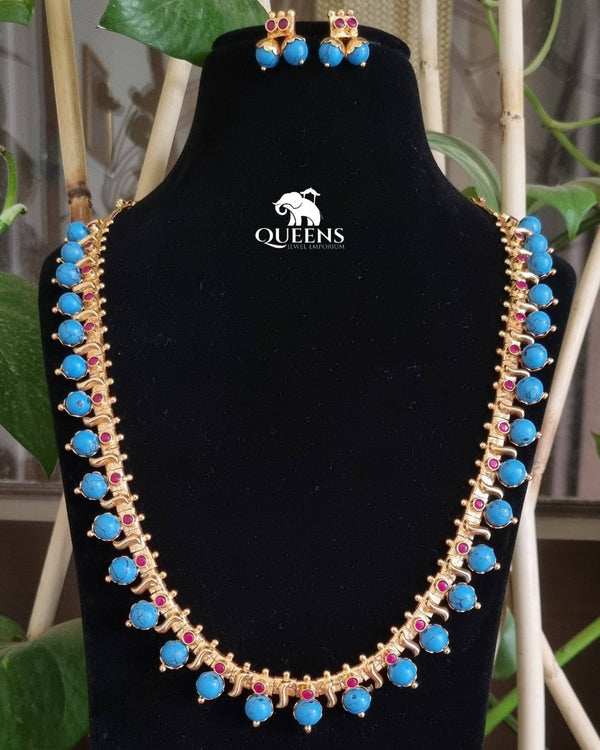 MEGALA TURQUOISE HARAM - Queens Jewel Emporium