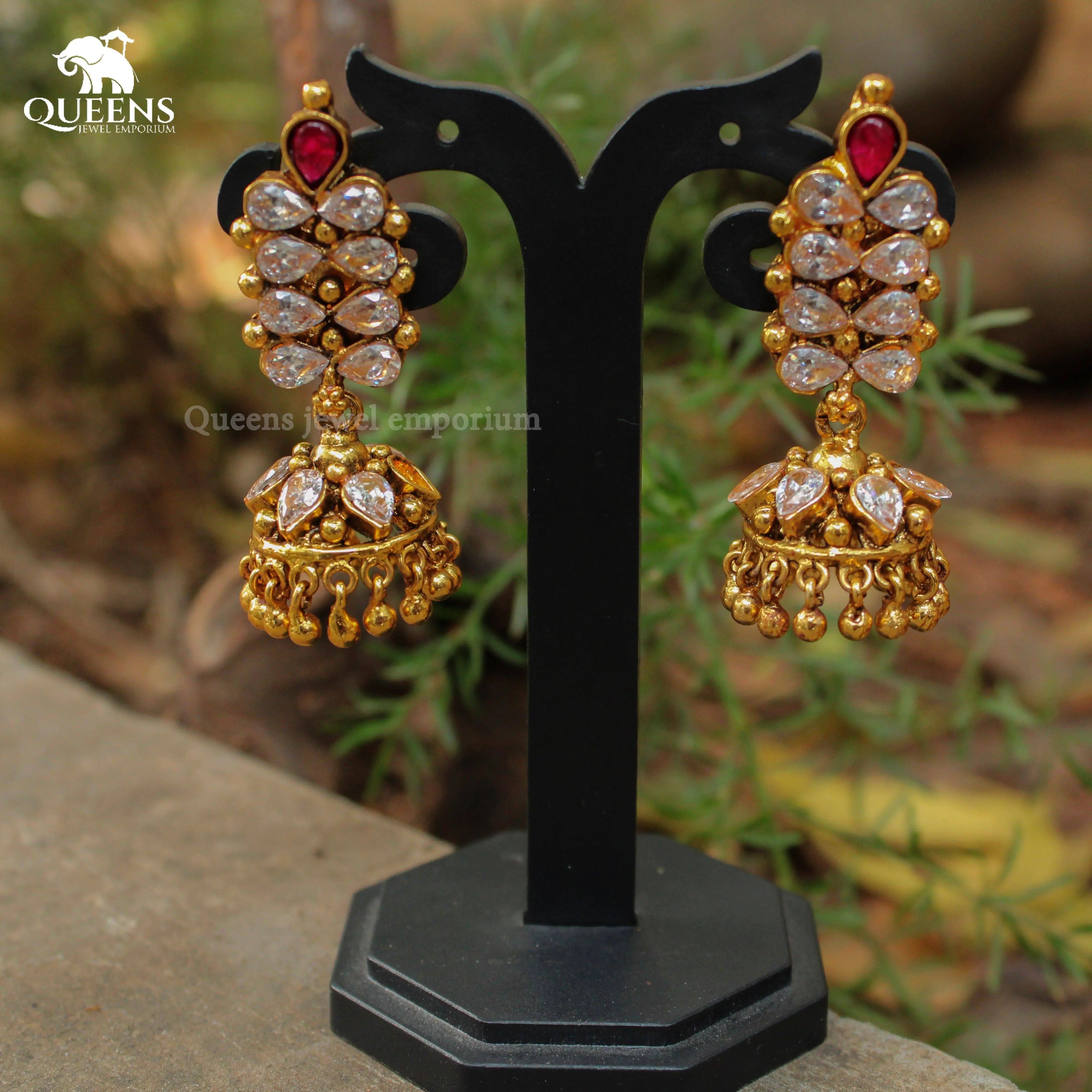 SAHANA ZIRCON JHUMKA - Queens Jewel Emporium