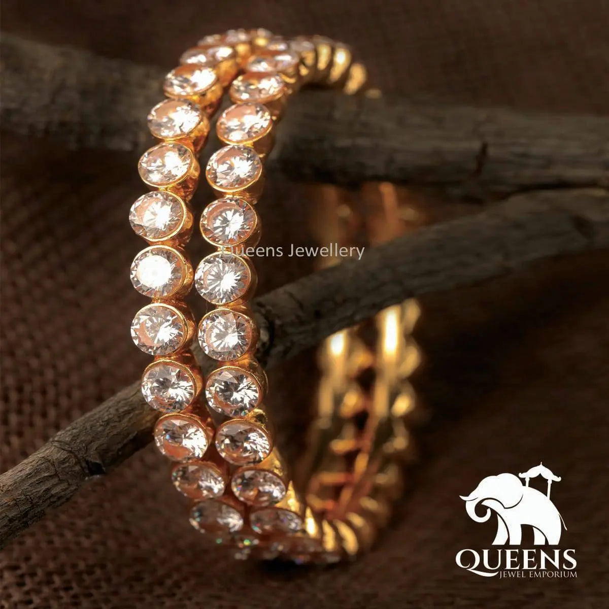 SHRAVANA ZIRCON BANGLES - Queens Jewel Emporium
