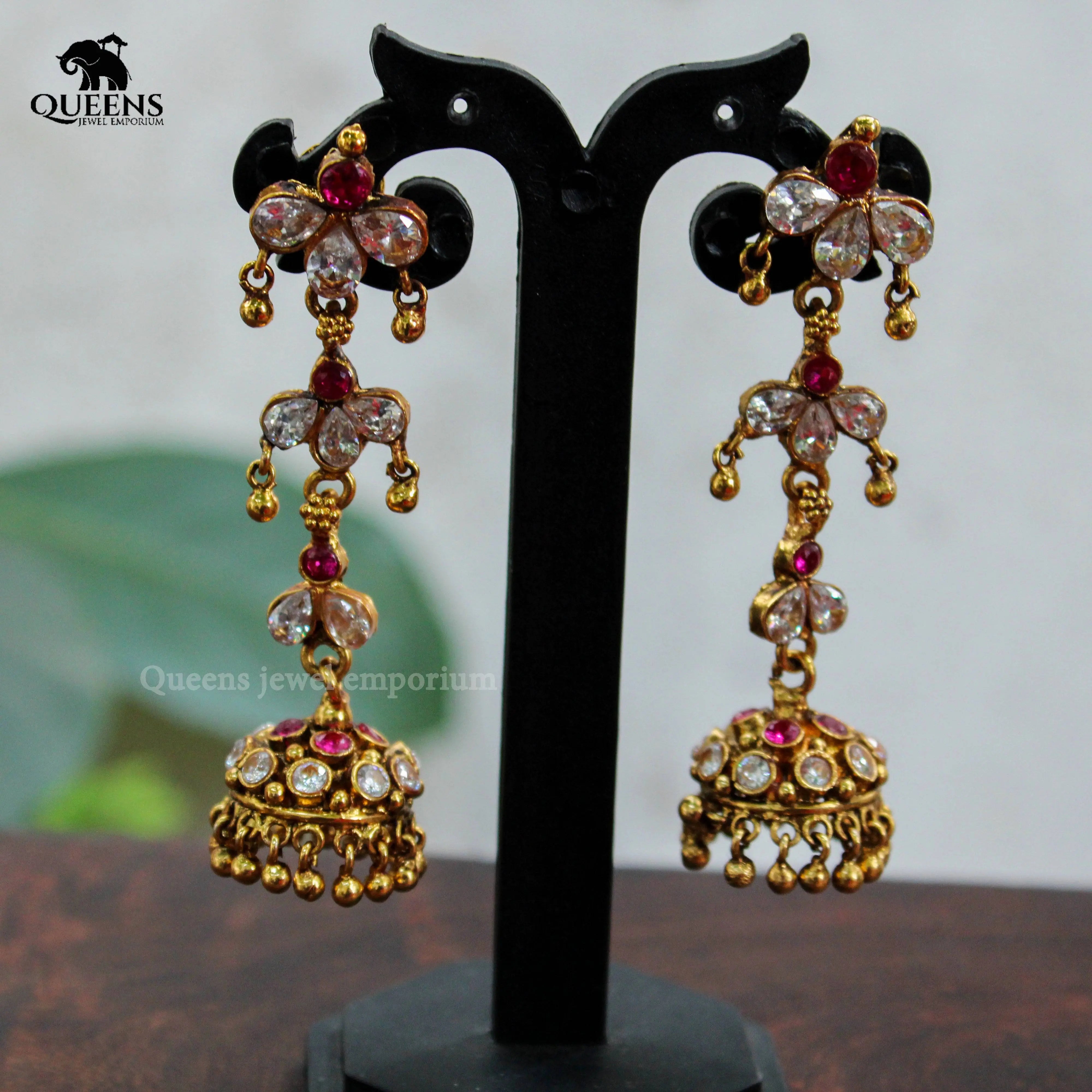 SHYLA ZIRCON JHUMKA - Queens Jewel Emporium